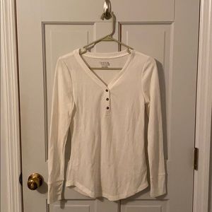Women’s Time and Tru Long Sleeve Waffle Shirt